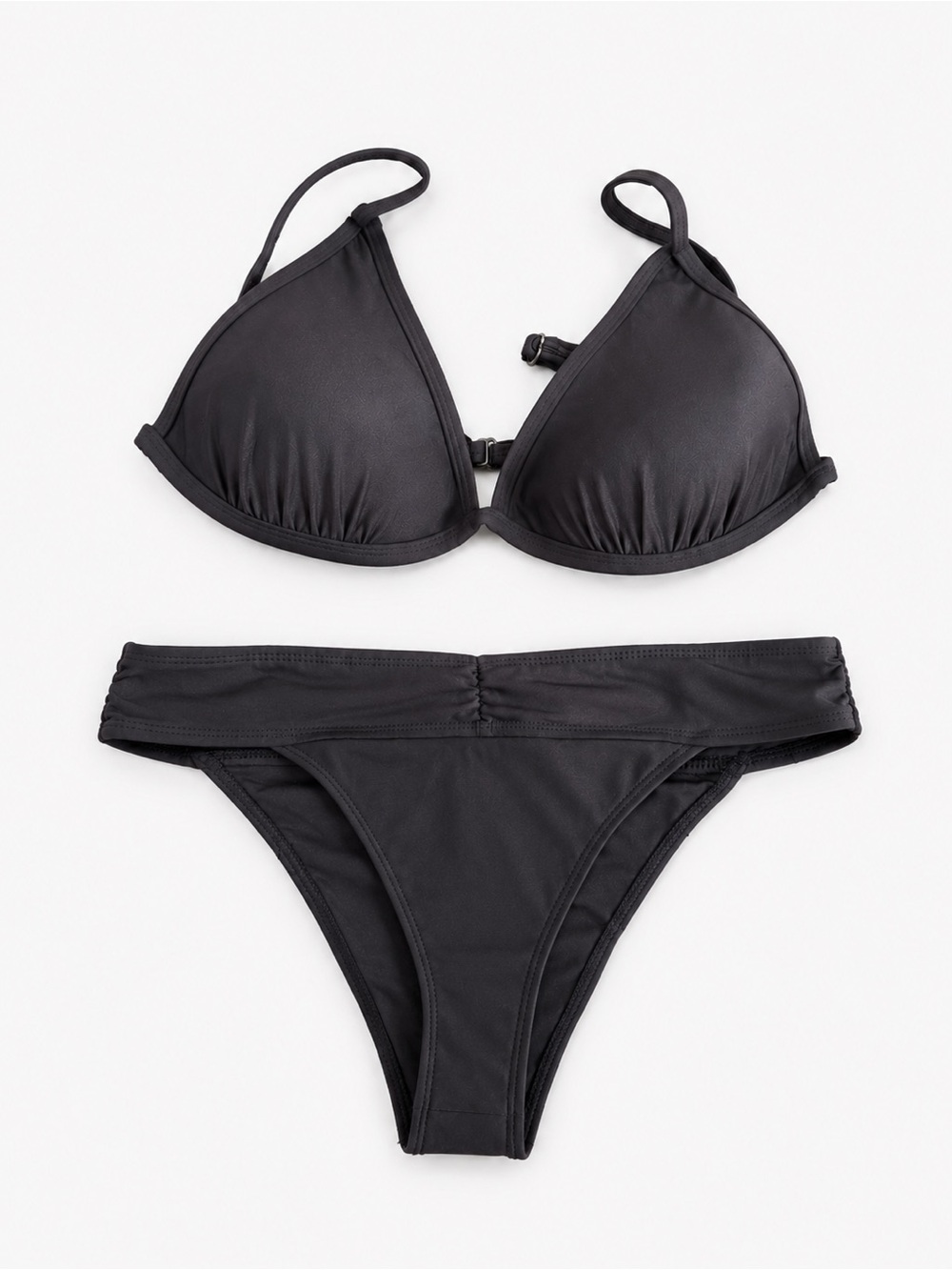 Fashion Nova Espresso Brown Triangle Bikini Set
